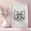 Free Raccoon Clip Art SVG Download A raccoon depicted in a vector format, suitable for various applications including digital design and laser cutting.