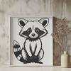 Beautiful Vector Animal Graphics An SVG file featuring a raccoon design suitable for digital and commercial applications.