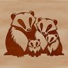 SVG Clip Art Badger Design An SVG vector graphic of a wild badger animal.