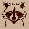 Raccoon SVG Vector Art A digital illustration of a raccoon, suitable for use in graphic design projects.