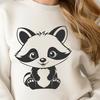 Raccoon Vector Silhouette Illustration Raccoon silhouette vector illustration with detailed texture and pattern.