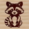 An illustration of a raccoon animal in vector format.