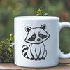 A cute raccoon designed as a scalable vector graphic (SVG) clip art image.