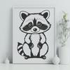 Vector Raccoon Design for Digital Projects A simple raccoon design created using vector graphics for various applications.