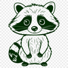 Raccoon SVG Graphic An SVG graphic representation of a raccoon suitable for digital design.