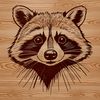 Raccoon Vector Graphics for Editing and Customization A digital illustration of a racoon, created as vector art for easy editing and customization.