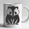 Vector Badger Design for Crafts and Art A detailed illustration of a badger, a wild animal native to certain regions.