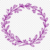 Elegant SVG Wreath Template A floral wreath design created using vector art, ideal for cutting machines or laser cutters.