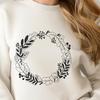 Scalable SVG Wreath Template A digital floral wreath design created in vector format using scalable graphics.