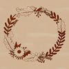 A floral patterned SVG wreath design for digital crafting and cutting machines.