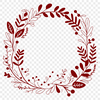 A floral wreath design composed of vector shapes for digital and print applications.