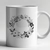 Beautiful Circular Flower Arrangement A circular floral arrangement made up of intricately designed elements.