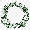Interconnected Leaf and Flower Pattern A floral wreath design composed of interconnected leaves and flowers, suitable for vector art projects.