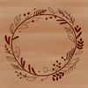 A floral SVG wreath design made with vector shapes, suitable for cutting machines or laser cutters.