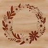 An intricate SVG wreath illustration suitable for cutting machines and laser cutters.