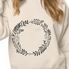 Free SVG Wreath Clipart Download A floral patterned wreath design suitable for vector art projects.