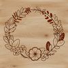 Beautiful Wreath Design SVG Clip Art A floral wreath design created as a vector art template suitable for various cutting machines and laser cutters.