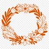 Beautiful Floral Design SVG Wreath A floral wreath design made from vector shapes, suitable for various applications including digital and physical crafting.
