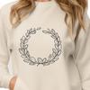 Beautiful Vector Garland A circular floral wreath composed of interconnected flowers and foliage in vector format.