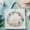 Ornate Floral Garland Illustration An ornate floral wreath illustration available in SVG format.