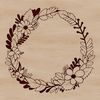 A floral wreath design created as a vector art file suitable for various applications.