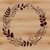 A digital floral wreath designed in vector art.