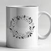 A floral SVG design featuring a decorative wreath made up of intertwined elements.