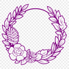 Floral Wreath Design in SVG Vector Format A floral wreath design made from interlocking flowers and leaves in a digital vector format.