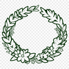 Beautiful Free SVG Floral Border A decorative floral wreath design made from vector shapes.