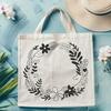 Stylized Floral Wreath Design A stylized floral wreath design created using vector art.