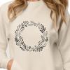 Decorative Floral Wreath SVG Cut File An SVG illustration of a decorative floral arrangement in the shape of a wreath.