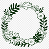 Creative Vector Flower Garland A floral design wreath created as a vector graphic in SVG format.
