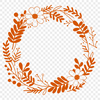 Stylized Flower Wreath Clip Art A stylized floral design used as a template for cutting or laser engraving.