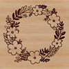 A decorative floral wreath illustrated in SVG format.