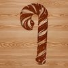 Christmas Candy Cane Graphic A Christmas-themed candy cane illustrated as a vector graphic, suitable for digital design.