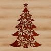 A Simple Holiday Tree Design A minimalist Christmas tree illustration with branches and ornaments.