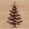 Winter Wonderland SVG Icon A stylized illustration of a Christmas tree with branches and ornaments.