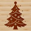A minimalist graphic representation of a traditional Christmas tree in vector format.