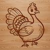 Beautiful Turkey Vector Graphic A simplified illustration of a turkey, commonly found on farms and associated with the Christmas season.