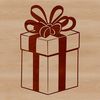 Gift Box Design SVG File A flat, rectangular box with a lid, designed as a versatile clip art element.