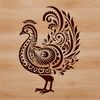 Colorful Turkey Illustration Vector Art Ornate illustration of a farm animal, commonly associated with Christmas celebrations.