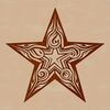 Simple Star Symbol Vector Graphic A simple star symbol made from geometric lines and points, suitable for vector graphics and digital designs.