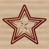 An intricately designed star icon suitable for commercial or personal use in vector art projects.