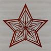 Geometric Star Design for Digital Use A stylized, geometric star design made up of multiple points, suitable for use in various digital applications.