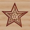 A minimalist illustration of a five-pointed star, suitable for various digital designs.