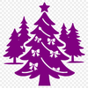 A minimalist vector design depicting a traditional Christmas tree silhouette in festive colors.