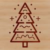 Vector illustration of a traditional Christmas tree for use in digital design projects.
