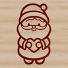 Festive Santa Claus Character A digital illustration of a standing Santa Claus character in festive holiday attire.
