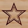 Simple Six-Pointed Star Symbol A simple line drawing illustration of a six-pointed star symbol.