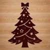 Decorated Christmas tree with ornaments and lights vector illustration for commercial or personal use.